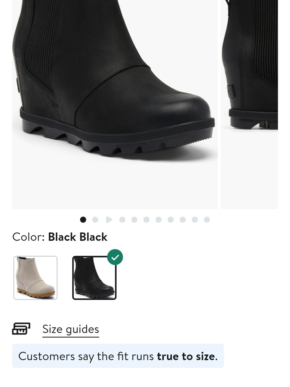 Sorel Black Wedge Chelsea Booties
